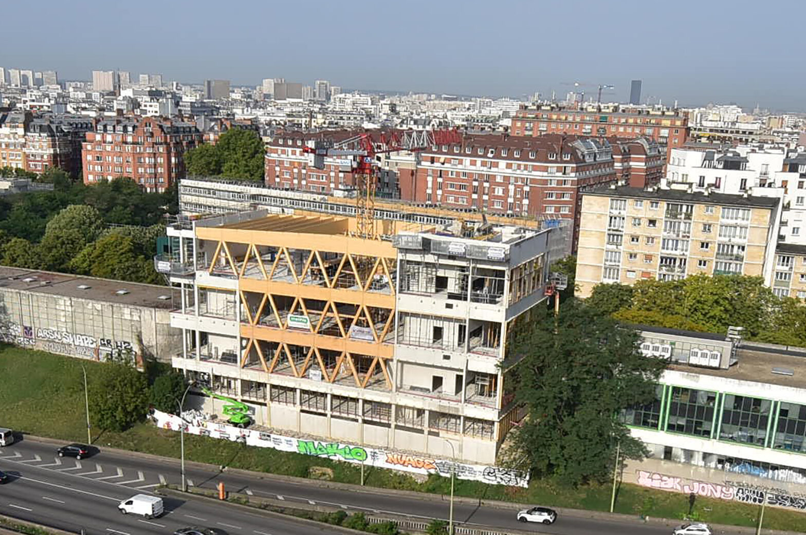 Equipement sportif en structure bois Porte de Vincennes