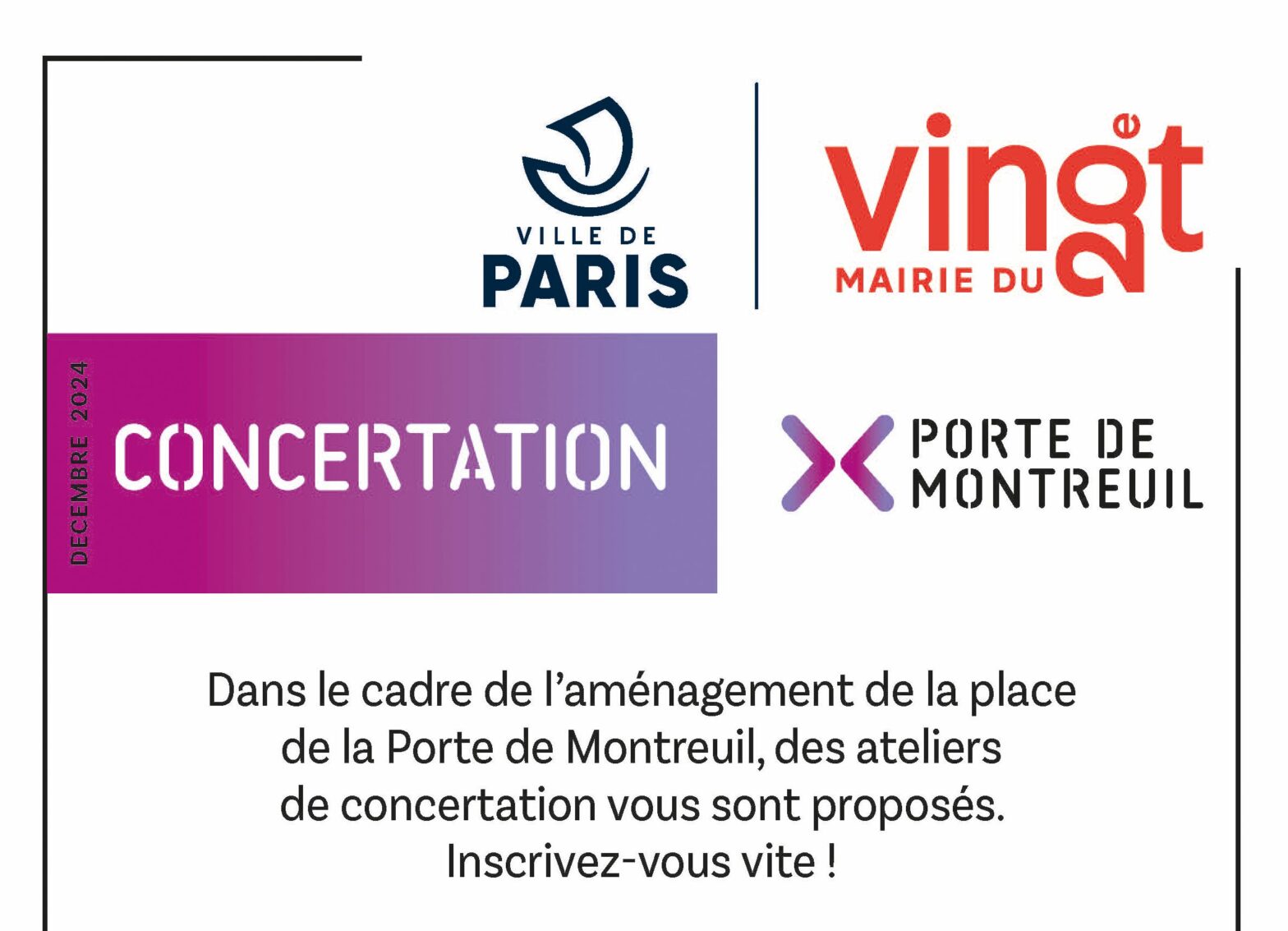 Ateliers de concertation Porte de Montreuil