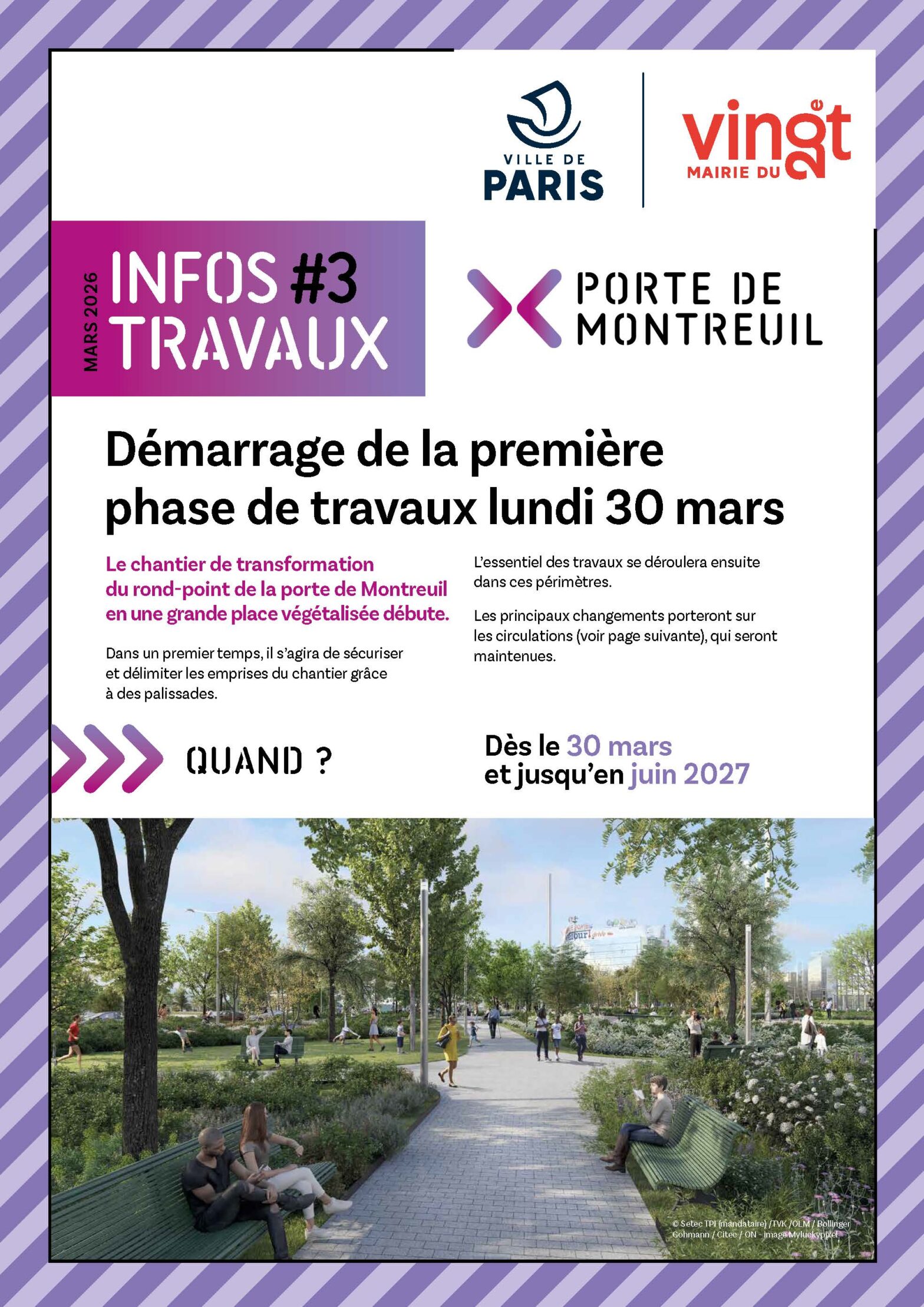 Lettre Infos Travaux #3 - Porte de Montreuil